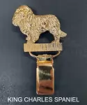 Dog Show Number Holder-KING CHARLES SPANIEL Gold