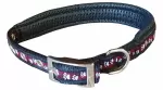 Nylon Rubber Padded Dog Collar-MEDIUM BLACK