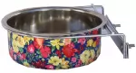 Stainless Steel Dog Bowl 1.5L Extra Large, with clamp,FLORAL BOWL