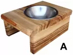 CAMPHOR WOOD RAISED BOWL - A